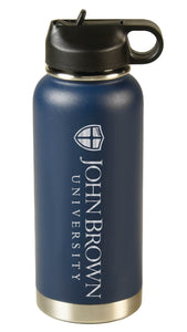 32 OZ Laser Etched Powder Coated Stainless Steel Bottle, Navy